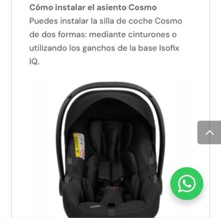 Silla coche bebé negra + Isofix
