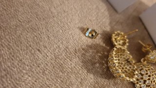 Pendientes dorados 18k nuevos