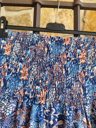 Pantalón Palazzo XXL Estampado Azul Mujer