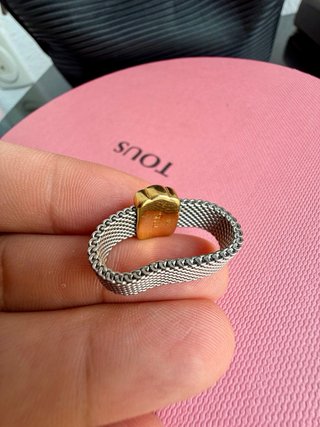 Anillo Tous Oso Oro 18k & Malla Original T14