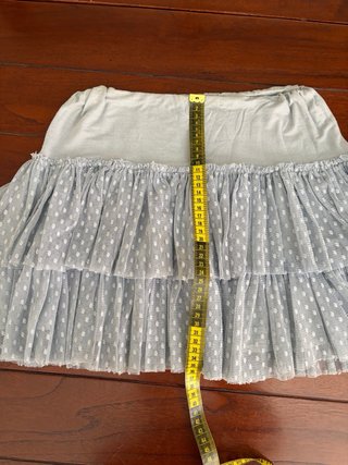 Falda corta volantes azulona  estilo Boho Chic