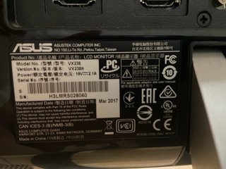 Monitor ASUS VX238 Full HD 23” HDMI
