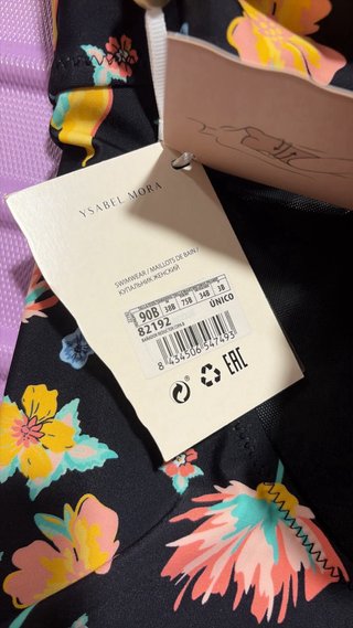 Bañador Mujer Estampado Floral Negro