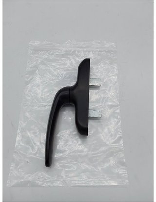 Amig - Manilla para Ventanas Practicables - Abatibles o Batientes con Base de Aluminio y Cubierta de PVC en Color Negro con Atorn