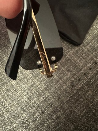 Gafas Cartier Negro y Dorado