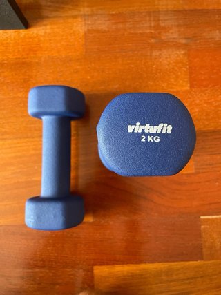 Juego Mancuernas VirtuFit + Soporte