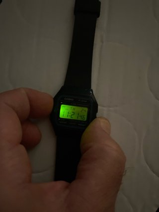 Reloj Casio F-91W Negro correa original