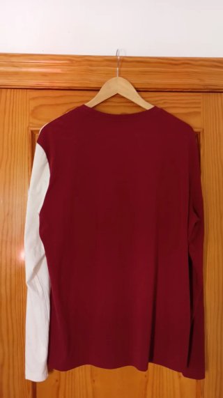 Camiseta Shein manga larga bicolor