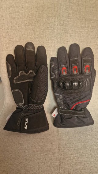 Guantes Moto Invierno Negros y Rojos