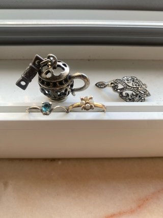 Lote de Joyería Plata y Piedra Turquesa