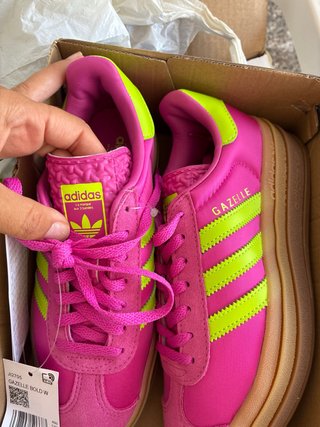 Adidas Gazelle Bold W Rosa y Verde