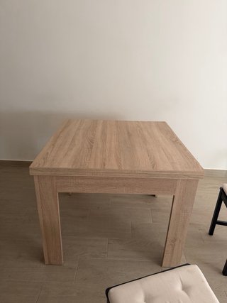 Mesa comedor extensible efecto roble