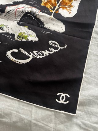 Pañuelo Seda Chanel Estampado Oriental