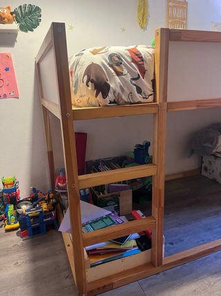 Cama alta infantil madera