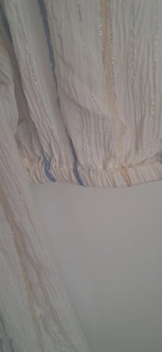 Blusa Easy Wear Talla S Rayas Azules y Blancas