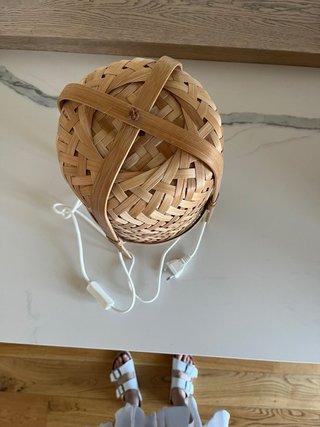 Lampada Ikea paglia intrecciata