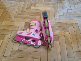 Patines Oxelo Play 3 Rosa Talla 30-33 con bolsa.