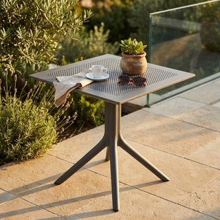 Tavolo da Giardino 80x80 cm in Resina Antracite