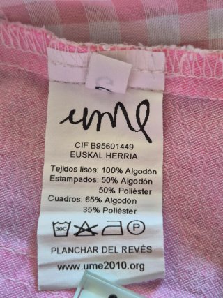Pichi maestra beige y rojo