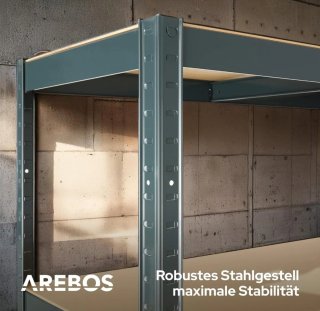 Arebos 2 estanterías de 180x90x40 de carga pesada