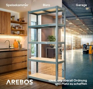 Arebos 2 estanterías de 180x90x40 de carga pesada