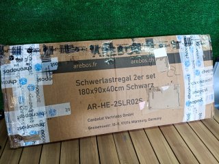 Arebos 2 estanterías de 180x90x40 de carga pesada