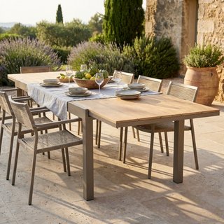 Tavolo da Esterno Allungabile Alluminio e Polywood