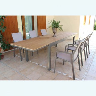 Tavolo da Esterno Allungabile Alluminio e Polywood