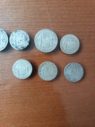 7 Monedas Españolas de Plata