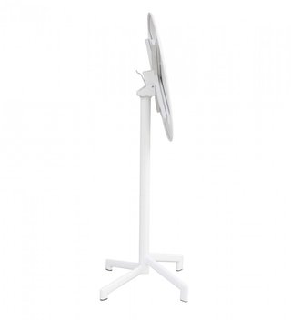 Tavolo Bar da Esterno Rotondo 60cm Acciaio Bianco