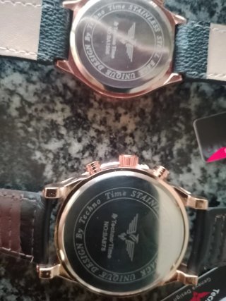 2 Relojes Techno Time Oro Blanco