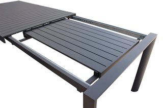 Tavolo da Giardino Allungabile Grigio in Alluminio