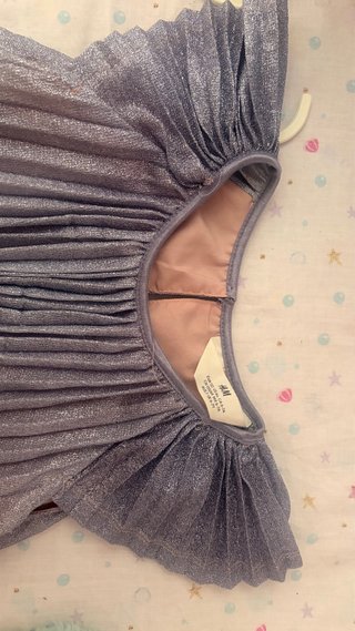 Vestido de fiesta degradado gris y rosa