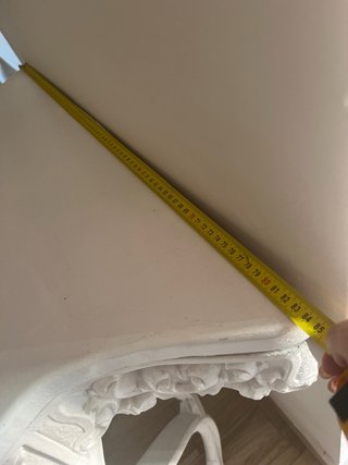 Consola tallada blanca estilo barroco