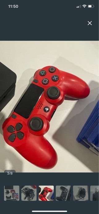 Mando PlayStation DualShock 4 Rojo