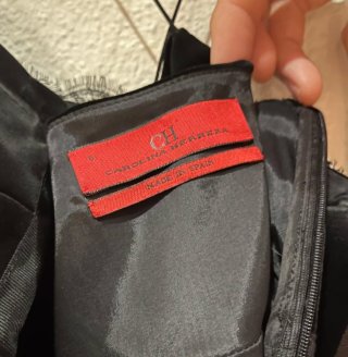 Vestido Carolina Herrera Seda Negro