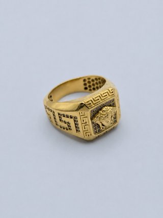 Anillo Sello Oro 18K Medusa Versace