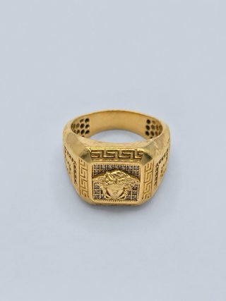 Anillo Sello Oro 18K Medusa Versace