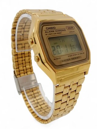 RELOJ CASIO WR A158WE DORADO CAJA
