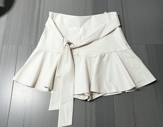 Falda pantalón Zara blanca/crudo