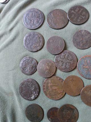 Monedas cobre Isabel II