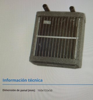 Radiador de calefacción Nissan Patrol/Vannete