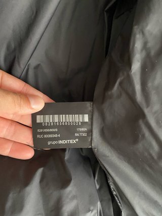 Anorak Zara Invierno Negro Hombre Talla S