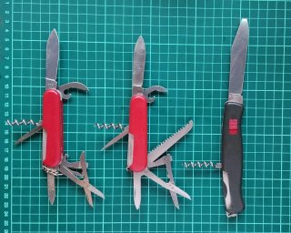 6 coltelli svizzeri: 3 Victorinox e 3 Wenger
