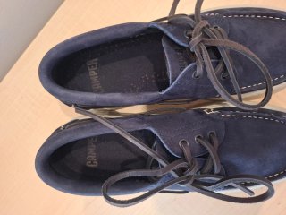 Zapatos náuticos de piel azul