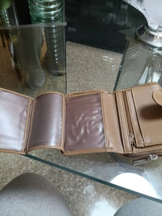 Cartera monedero David Jones beige/marrón