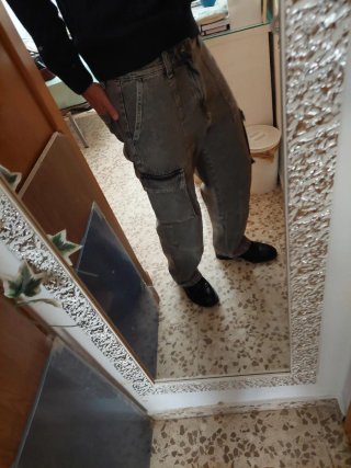 Pantalones cargo Pull&Bear grises