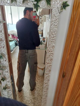 Pantalones cargo Pull&Bear grises