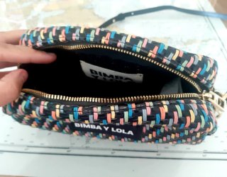 Bolso Bimba y Lola trenzado negro multicolor