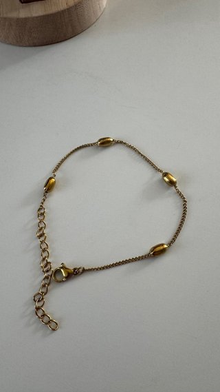 Bracciale acciaio inossidabile dorato